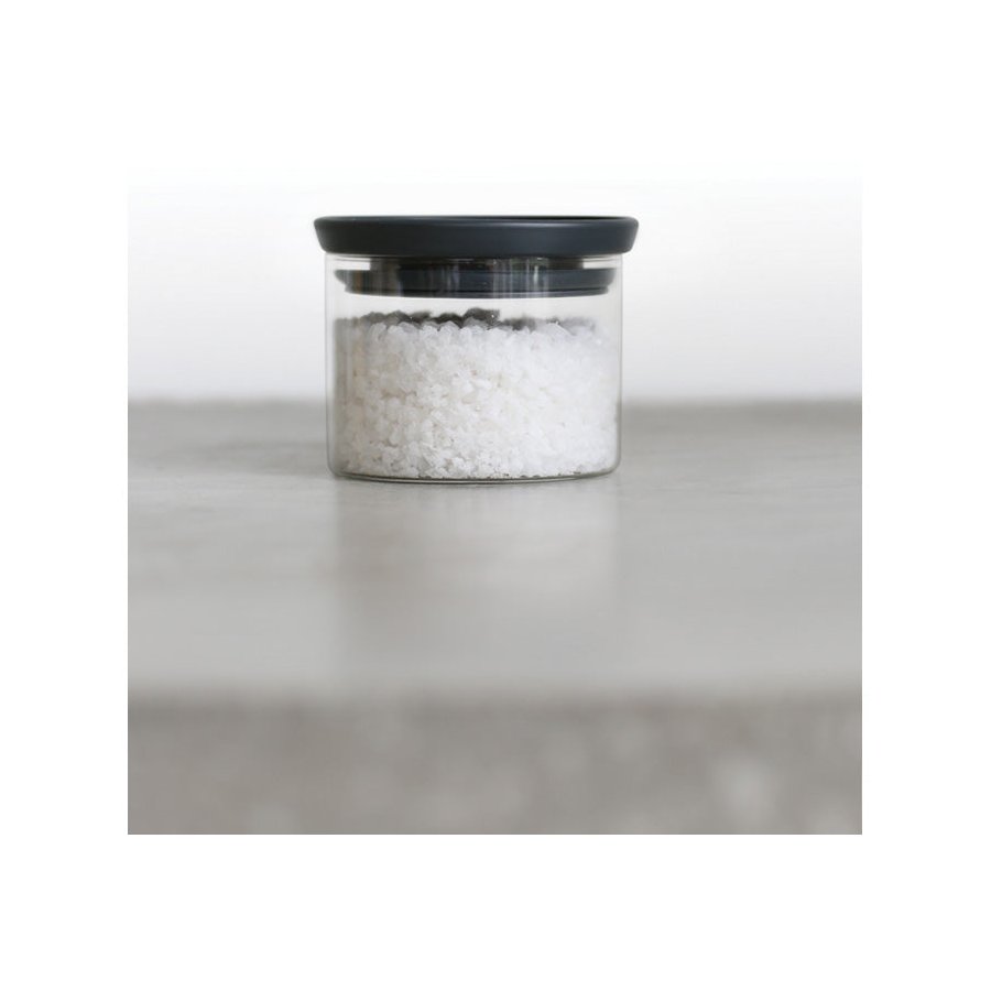 Brabantia Stackable Glass Jar (300ml) Dark Grey Dark Grey