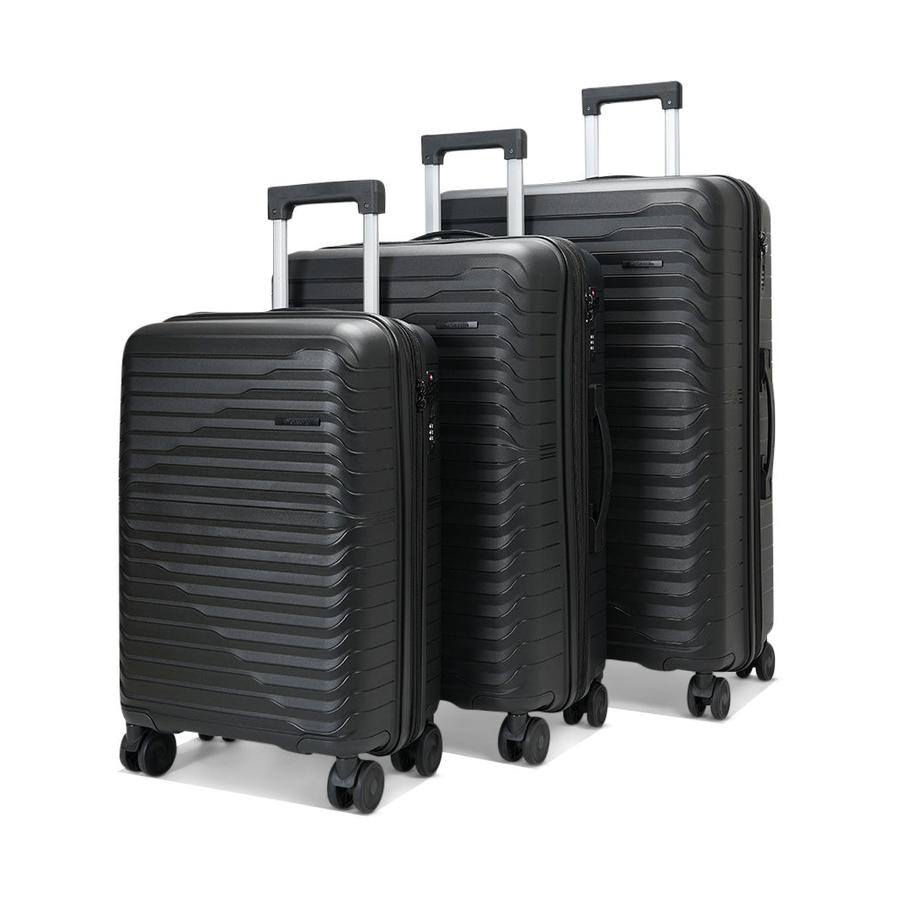 Caselite Summit 56cm, 65cm & 75cm Hardside Luggage Set Black Black