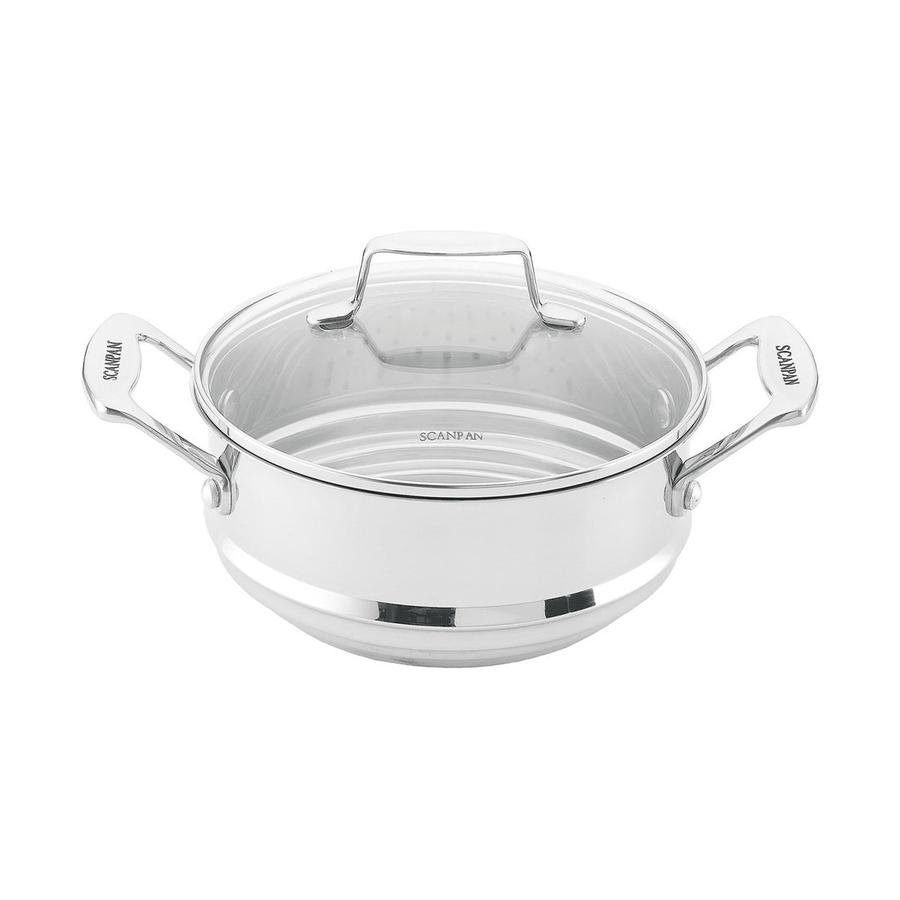 Scanpan Impact 16/18/20cm Multi Steamer Insert with Lid Stainless Steel Stainless Steel