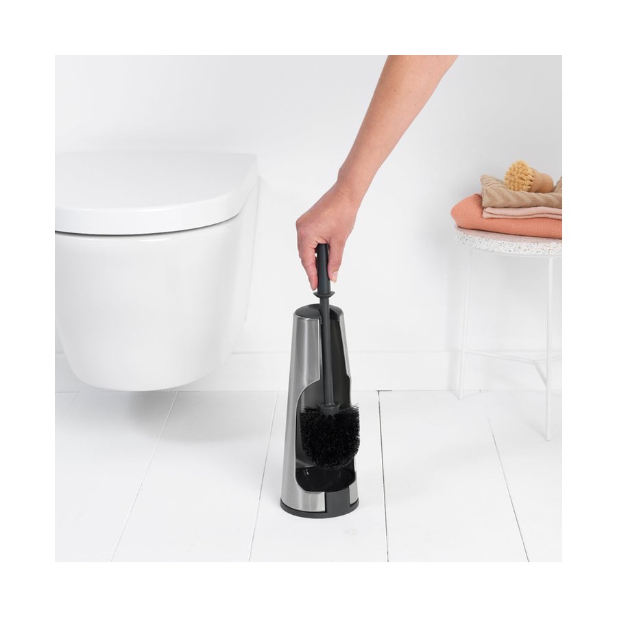 Brabantia ReNew Toilet Brush and Holder Matte Steel Matte Steel