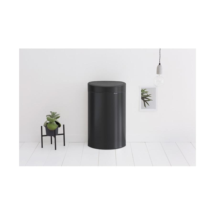 Brabantia Touch Bin (40L) Matte Black Matte Black