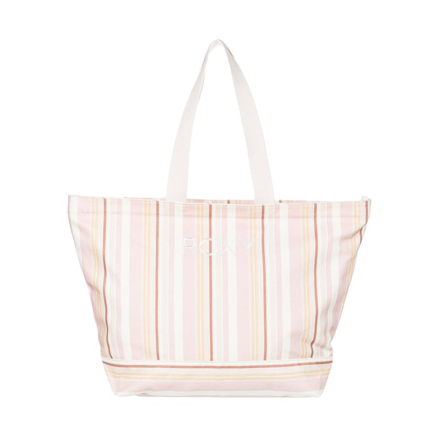 Roxy Women's Strippy Beach Large Tote Bag Cork Monochromatic Cork Monochromatic