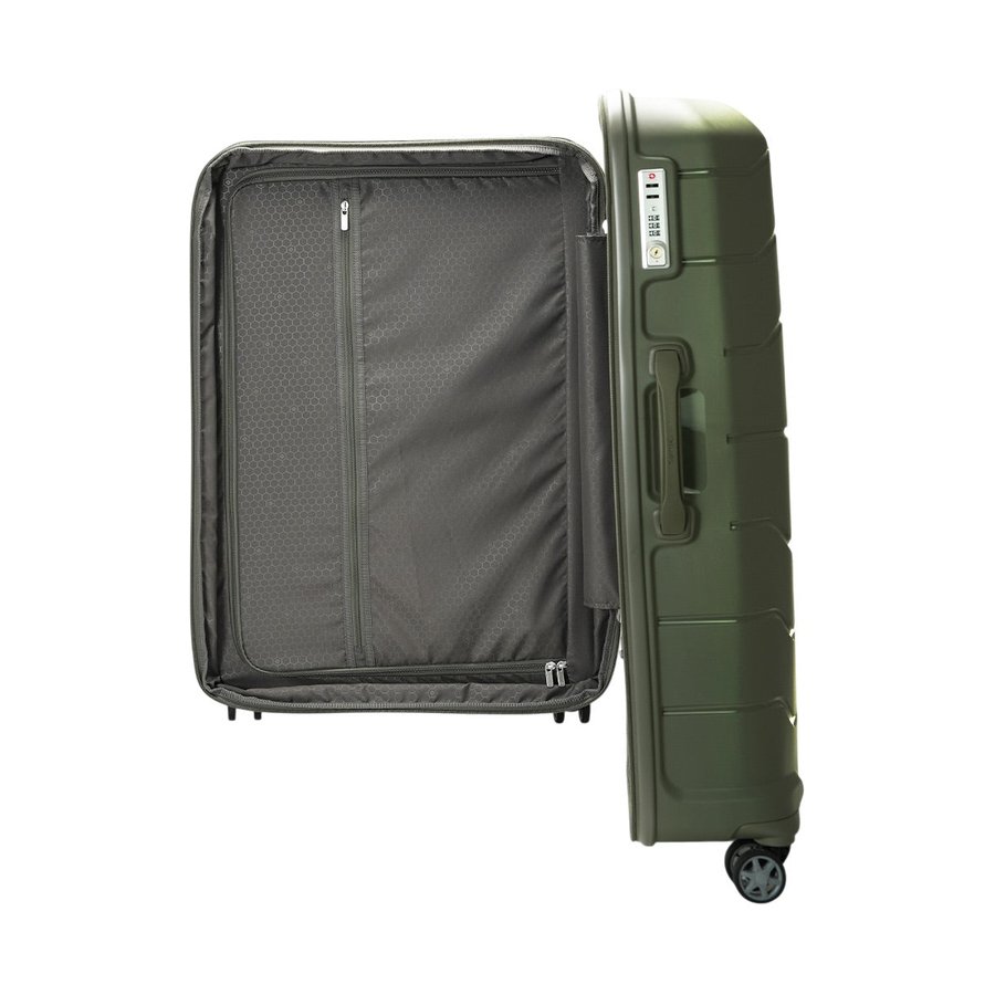 Samsonite Oc2lite 81cm Hardside Checked Suitcase Olive Green Olive Green