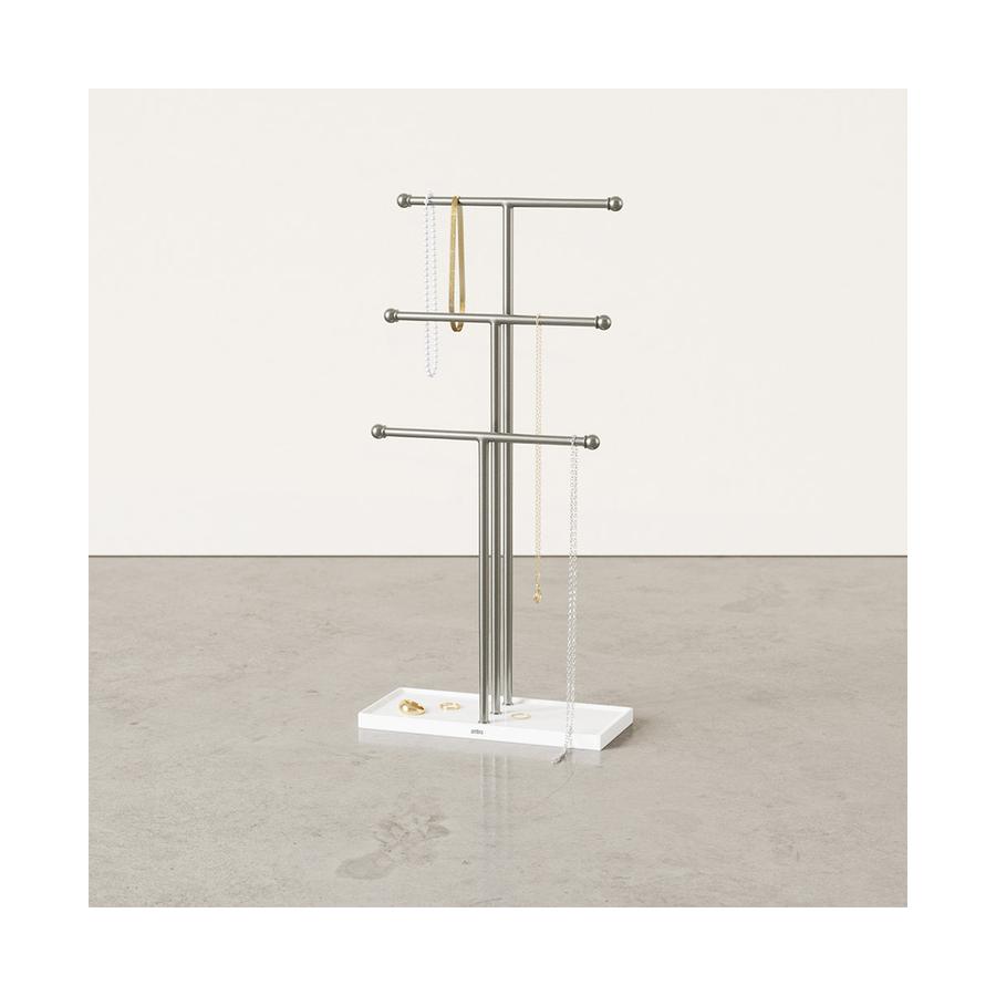Umbra Trigem Jewellery Stand Organiser White/Nickel White/Nickel