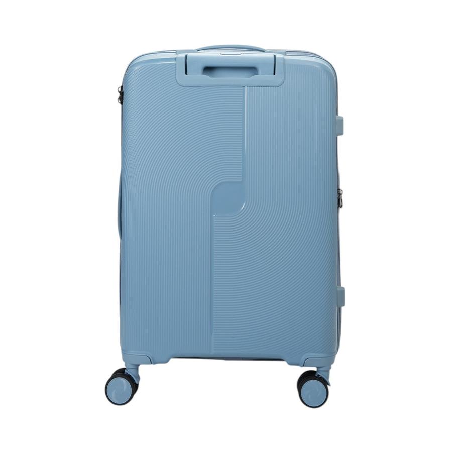 Caselite Aero 65cm Hardside Checked Suitcase Light Blue Light Blue