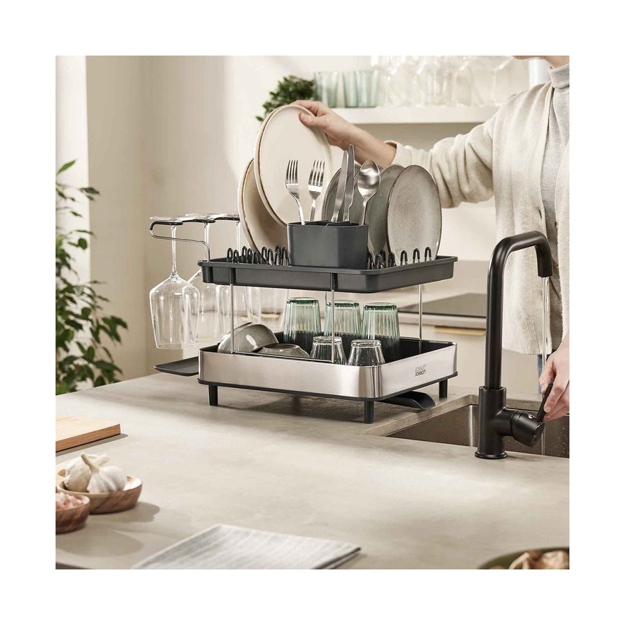 Joseph Joseph Excel 2-Tier Dish Rack Stainless Steel Stainless Steel