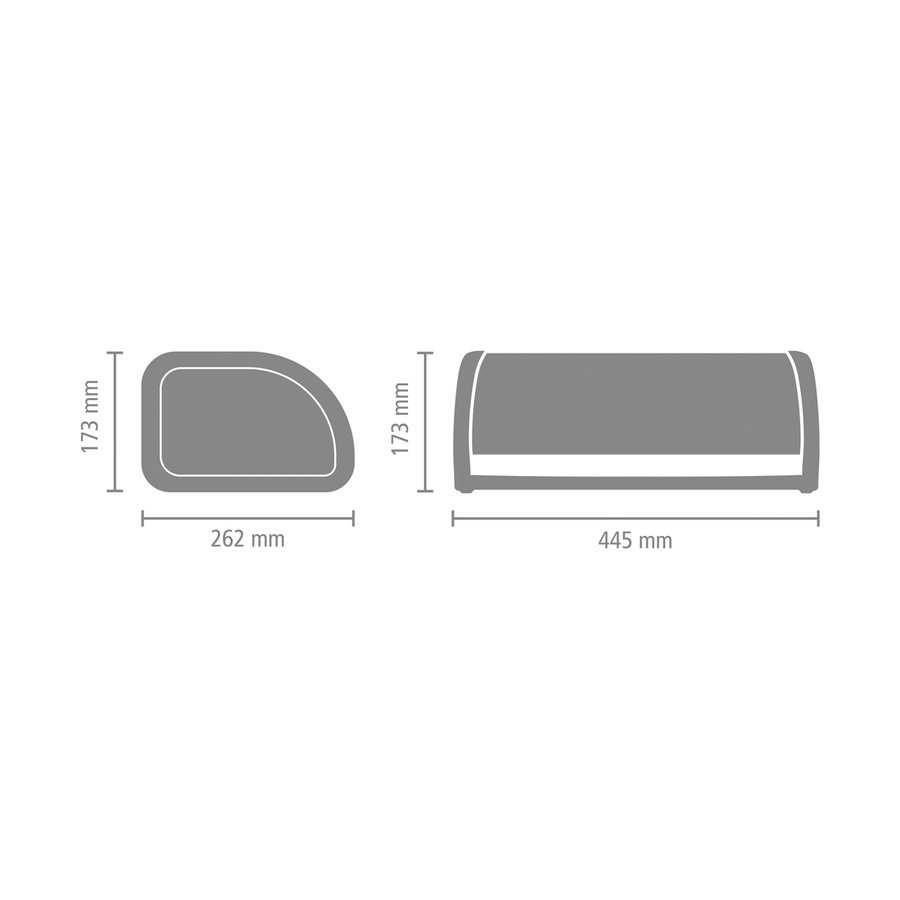 Brabantia Roll Top Bread Bin Matte Black Matte Black
