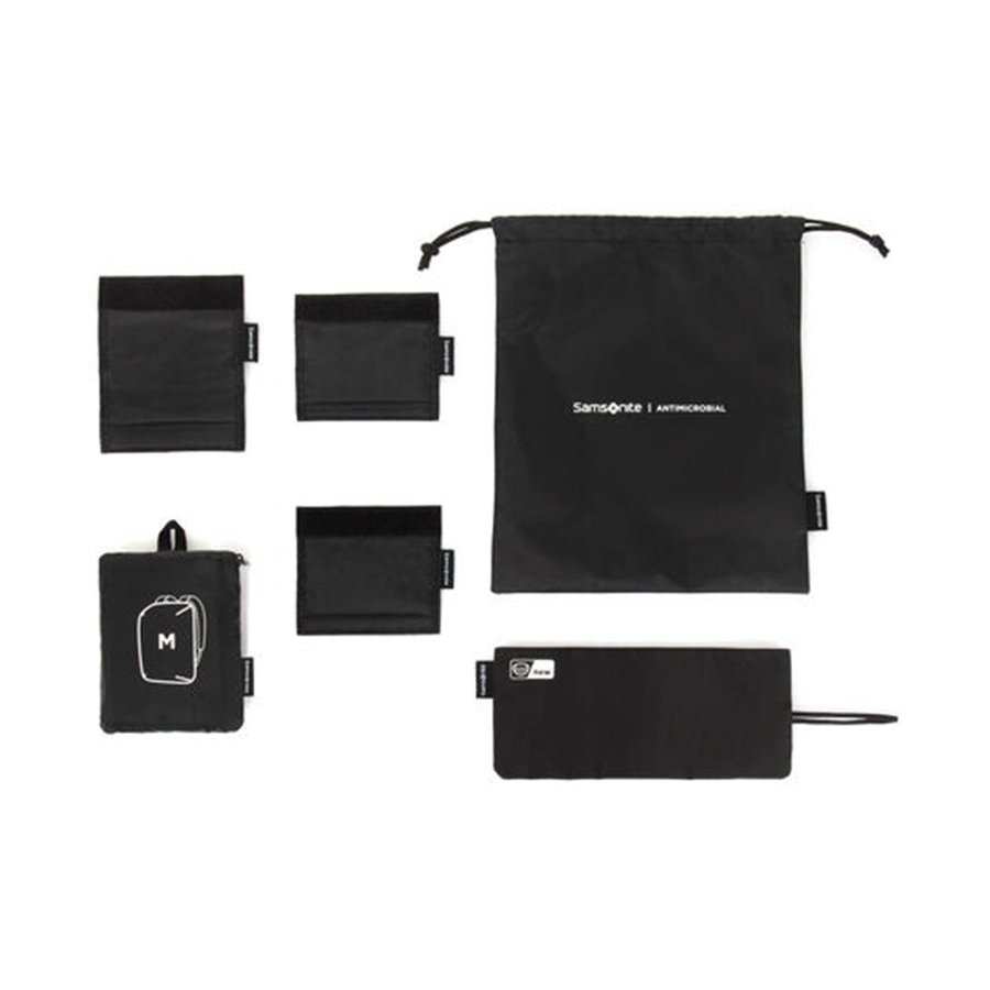 Samsonite Antimicrobial Drawstring Bag Travel Set Black Black