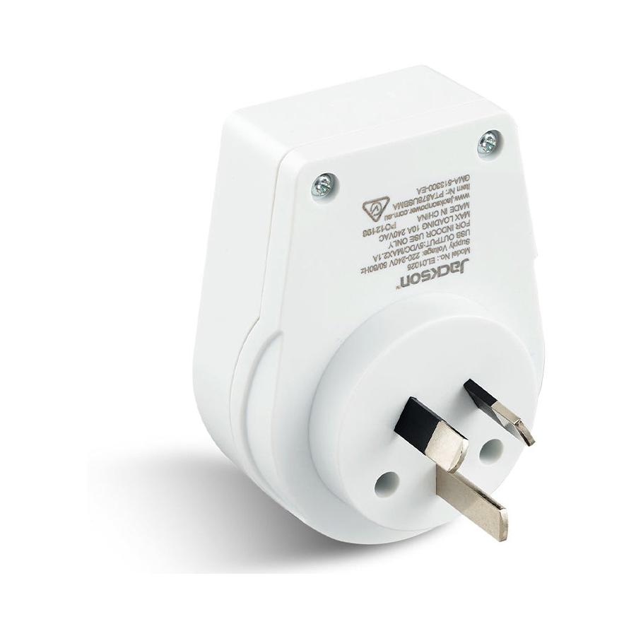 Jackson Inbound Slim Travel Adapter - USA & UK White White