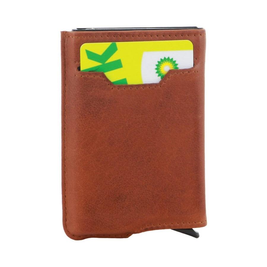 Pierre Cardin Dorian Leather Smart Slide Card Holder Wallet Tan Tan
