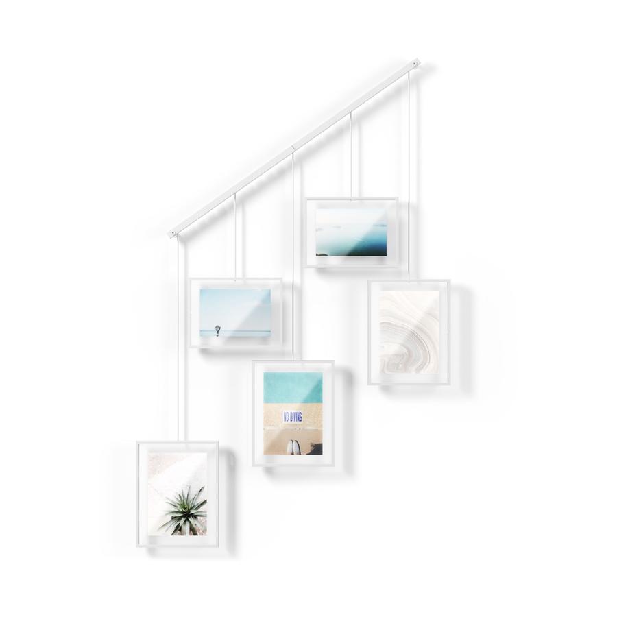 Umbra Exhibit Wall Picture Frames (Set of 5) White White