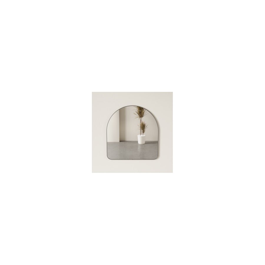 Umbra Hubba Arched Mirror (87cm x 92cm) Metallic Titanium Metallic Titanium