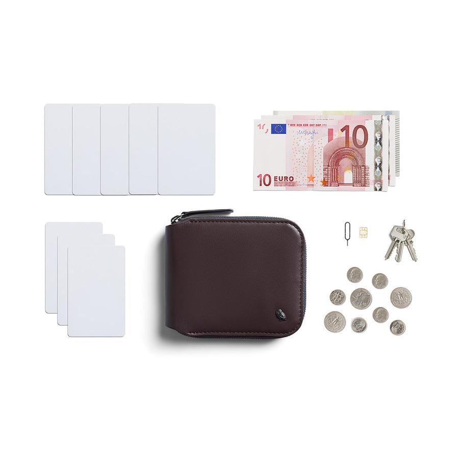 Bellroy RFID Zip Wallet Deep Plum Deep Plum