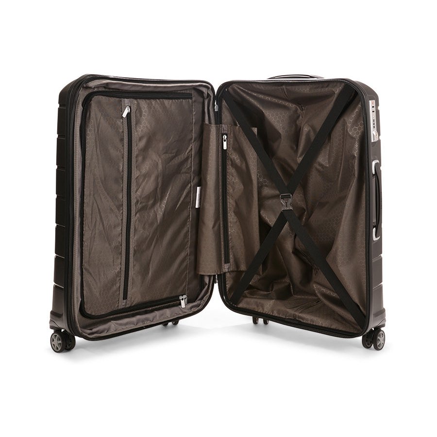 Samsonite Oc2lite 68cm Hardside Checked Suitcase Black Black