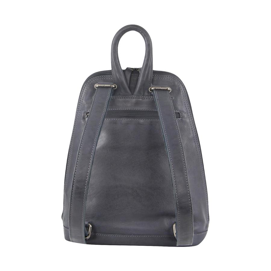 Milleni Anya Women's Leather Twin Zip Backpack Ash Ash