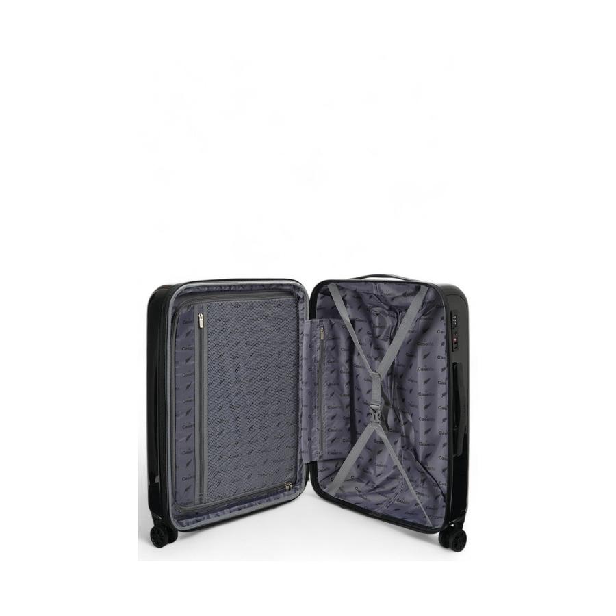 Caselite NZ Kiwi 67cm Hardside Checked Suitcase Black Black
