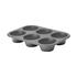 Pyrex Platinum 6 Cup Texas Muffin Pan Black