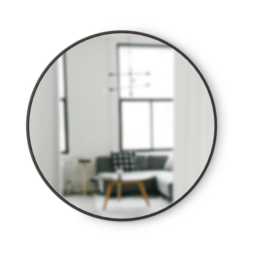 Umbra Hub Circular Wall Mirror (94cm) Black Black