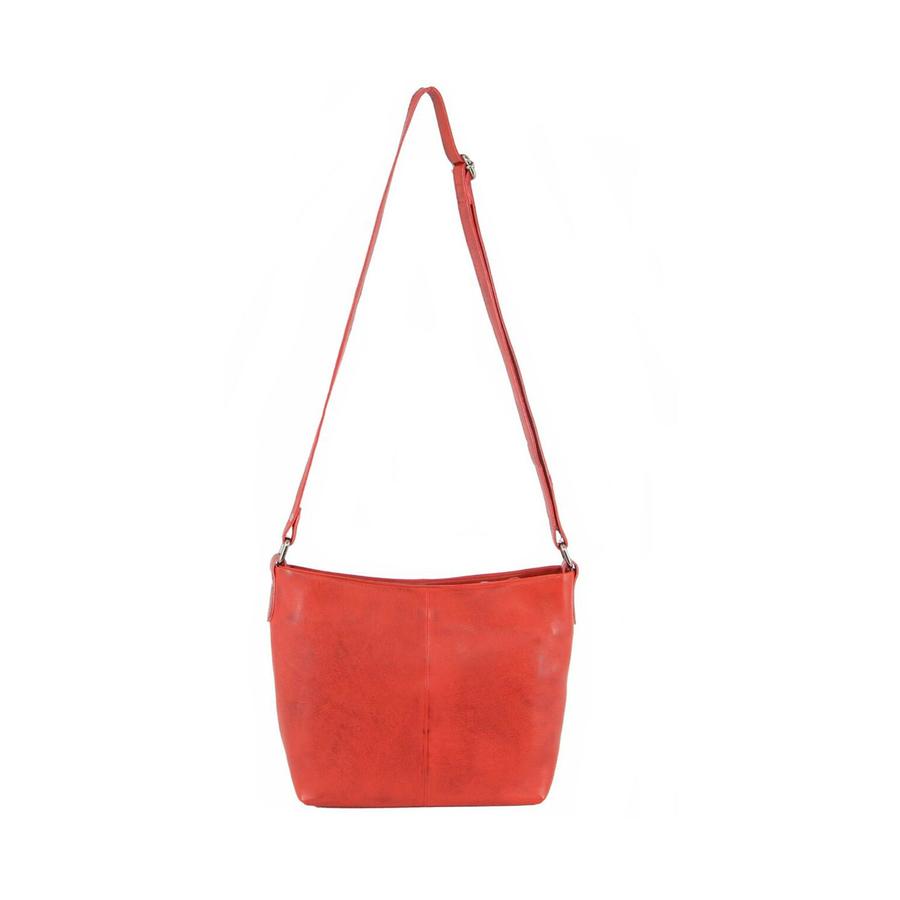 Milleni Evie Women's Leather Crossbody Bag Red Red