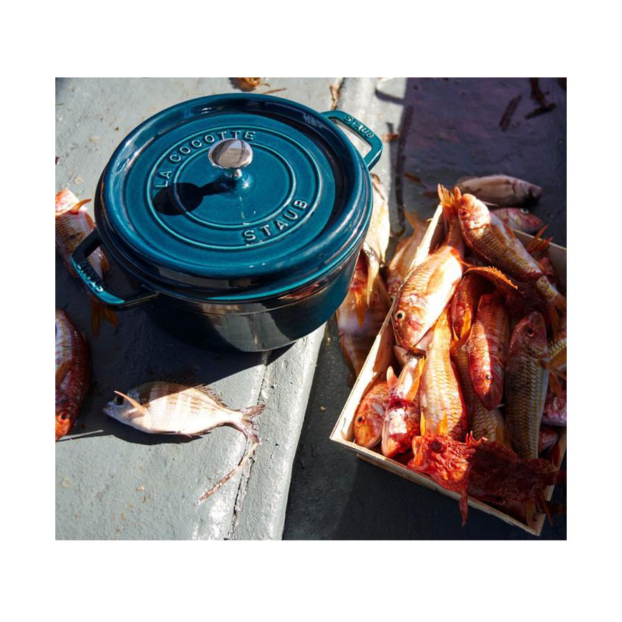 Staub 24cm (3.8L) Round Cocotte Sea Blue Sea Blue