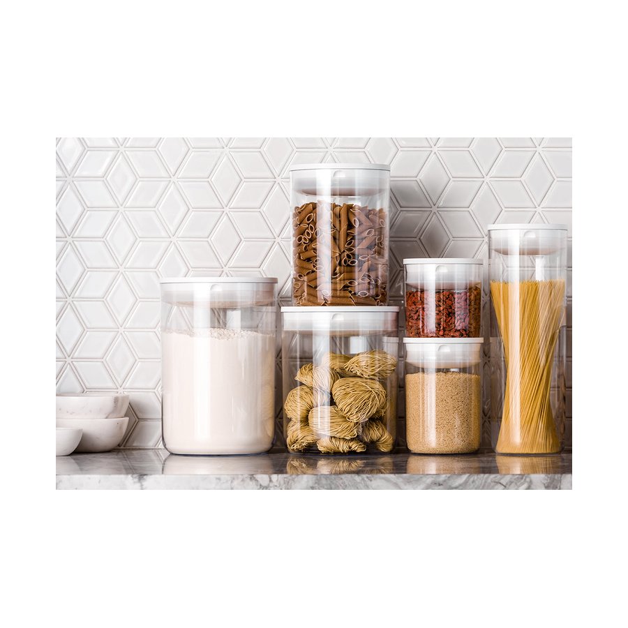 ClickClack Pantry Spaghetti 2.4L Storage Container Set of 4 White White