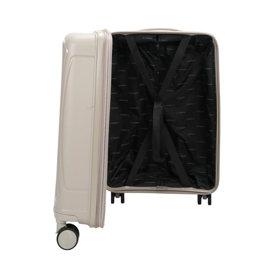 Caselite Quest 56cm Hardside Carry-On Suitcase Beige Beige