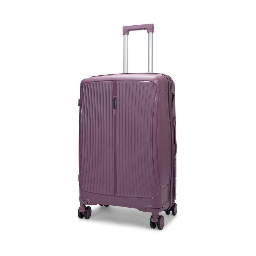 Caselite Quest 65cm Hardside Checked Suitcase Purple Purple