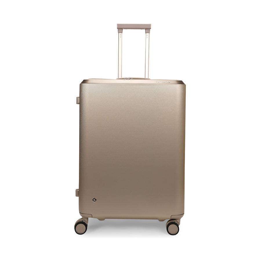 Samsonite Evoa Z 69cm Hardside Checked Suitcase Ivory Gold Ivory Gold