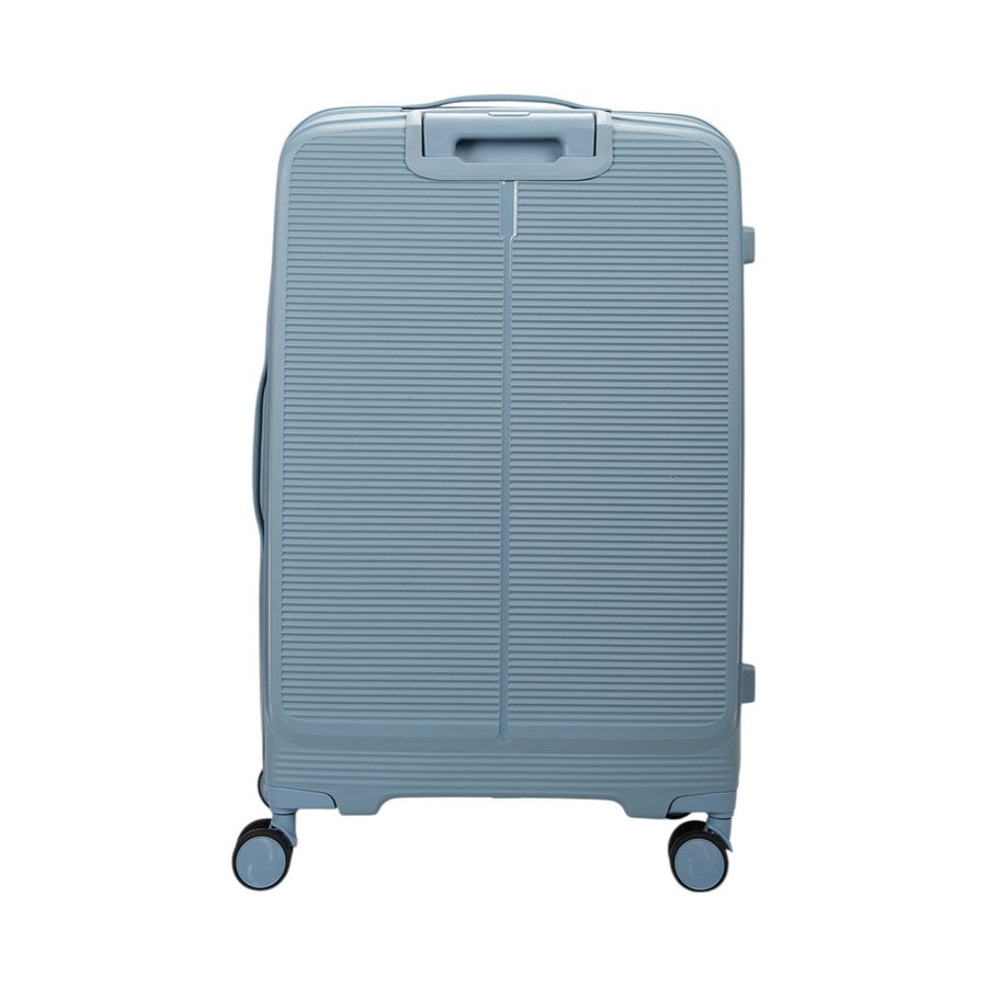 Caselite Venture 76cm Top Open Hardside Checked Suitcase Grey Blue Grey Blue