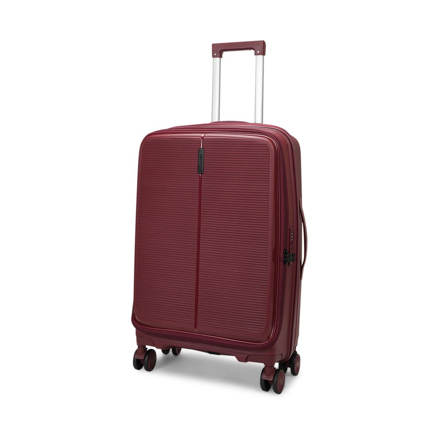 Caselite Venture 57cm & 66cm Top Open Hardside Luggage Set Dark Red Dark Red