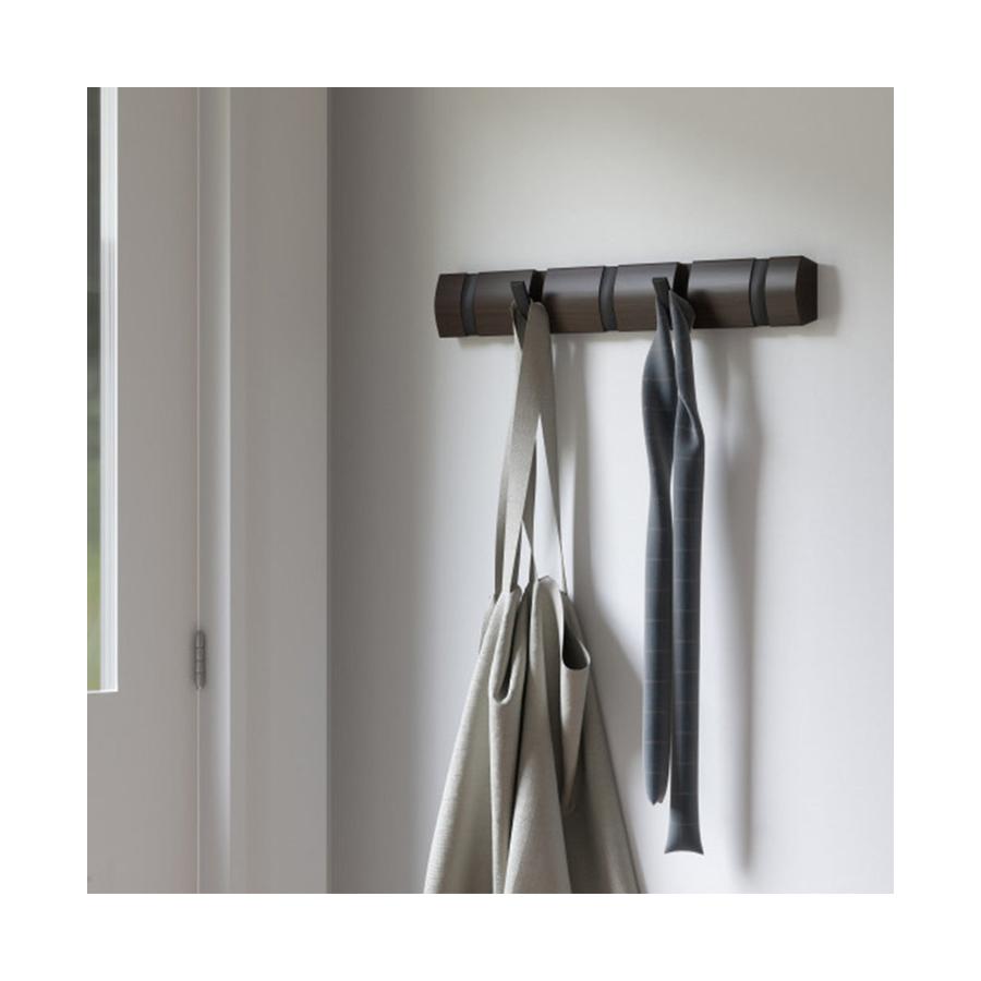 Umbra Flip 5 Wall Mounted Hook Black/Walnut Black/Walnut