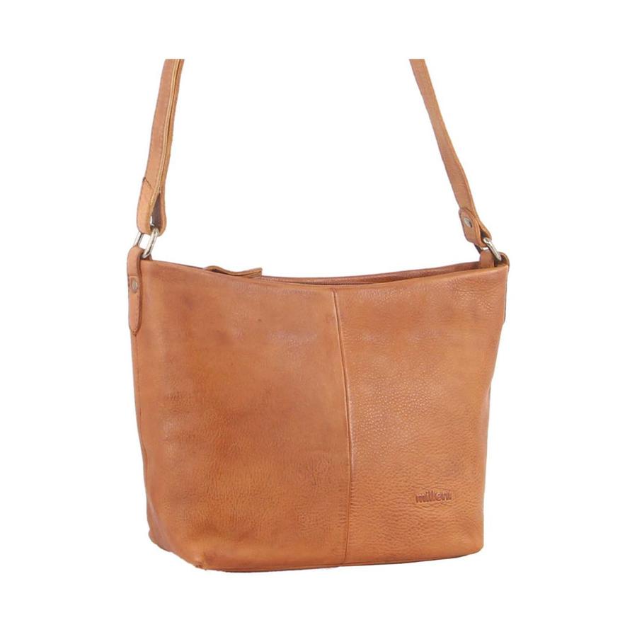 Milleni Evie Women's Leather Crossbody Bag Cognac Cognac
