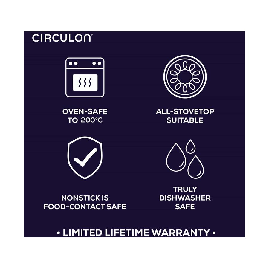 Circulon ScratchDefense A1 3 Piece Cookware Set Black Black