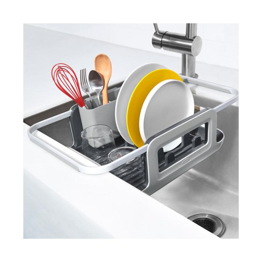 OXO Good Grips Over Sink Dish Rack Silver/Grey Silver/Grey
