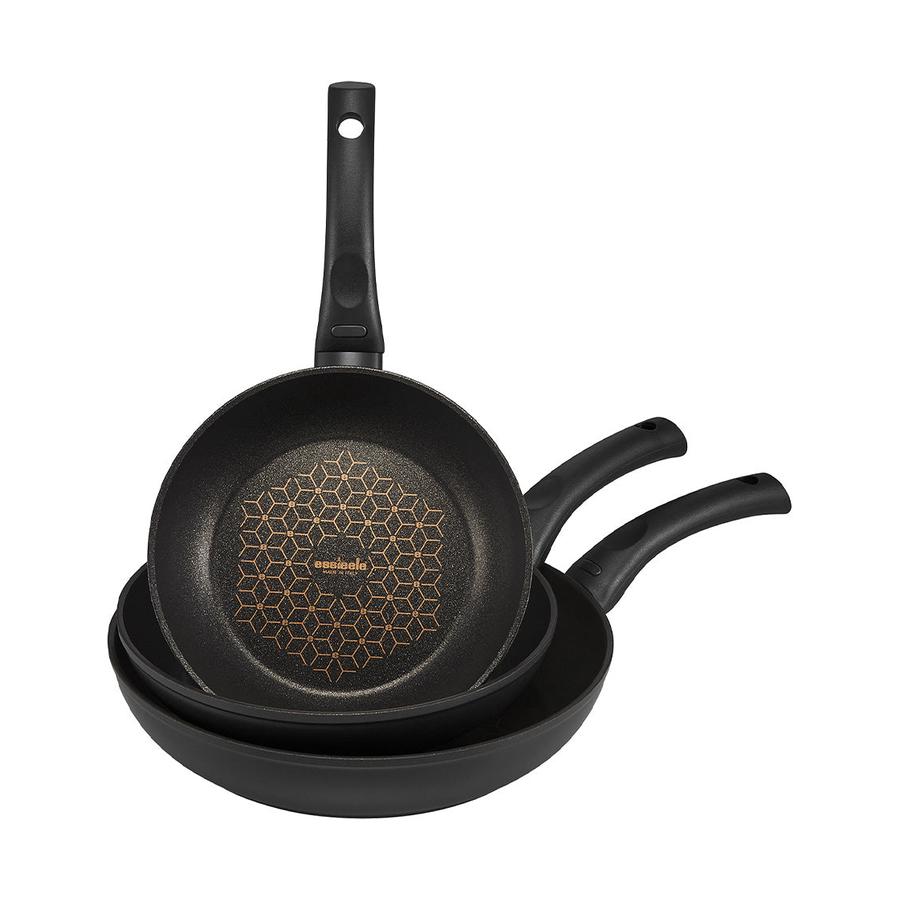 Essteele Per Salute 20cm, 24cm & 28cm Skillet Set Black Black