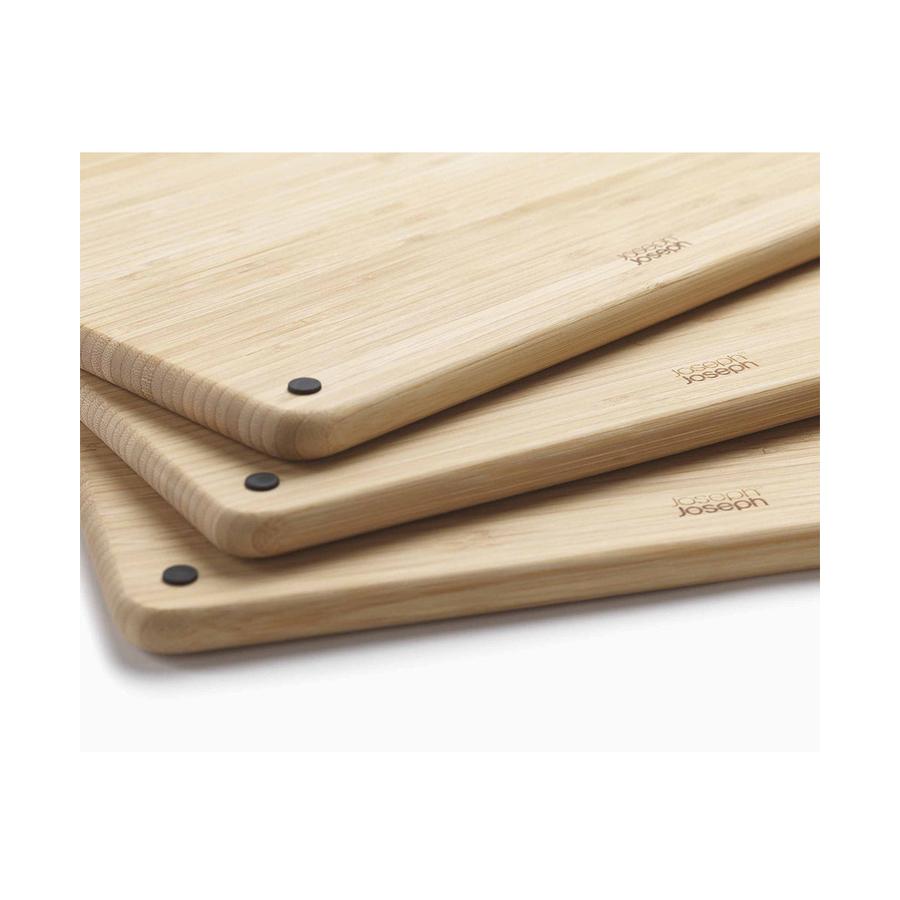 Joseph Joseph Folio Steel 3-Piece Chopping Board Set Bamboo Bamboo