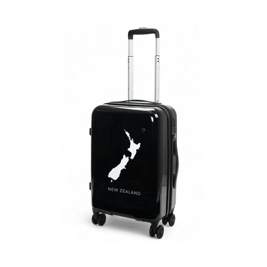 Caselite NZ Map/Kiwi 56cm & 77cm Hardside Luggage Set Black Black