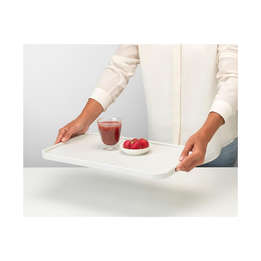 Brabantia Tasty+ Large Chopping Board Plus Serving Tray Light Grey Light Grey