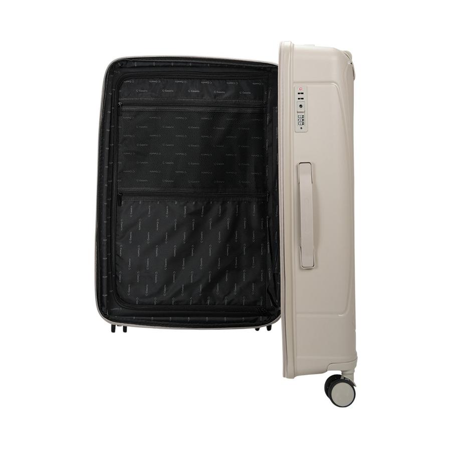 Caselite Quest 75cm Hardside Checked Suitcase Beige Beige