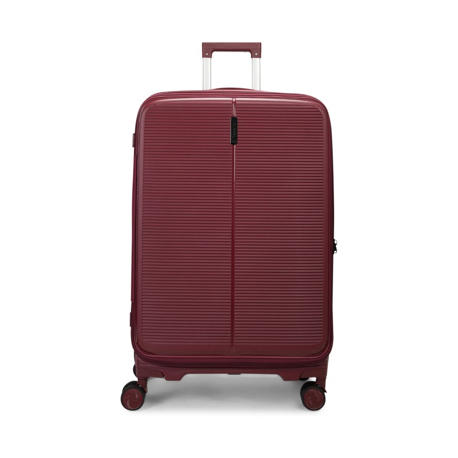 Caselite Venture 57cm, 66cm & 76cm Top Open Hardside Luggage Set Dark Red Dark Red