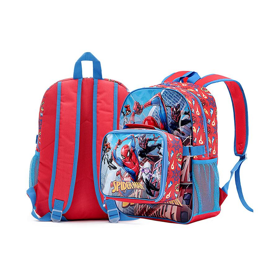 Disney Marvel Spiderman Kids Backpack with Cooler Bag Red Red