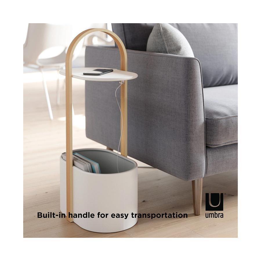 Umbra Bellwood Storage Table White/Natural White/Natural