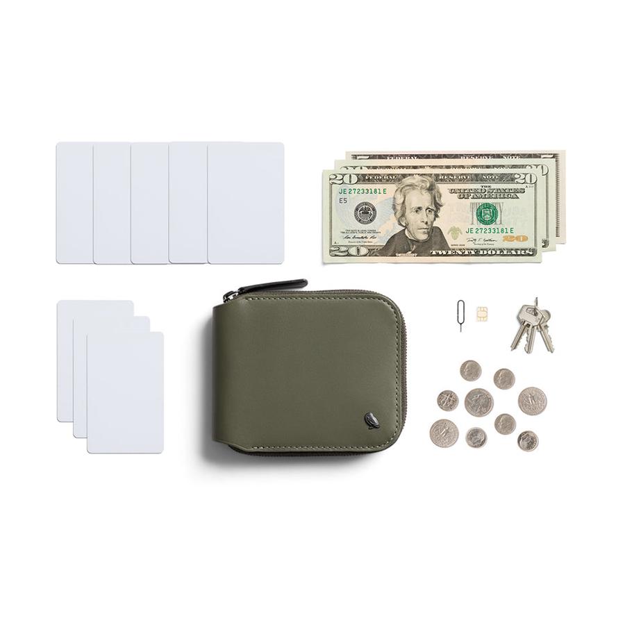 Bellroy RFID Zip Wallet Willow Willow