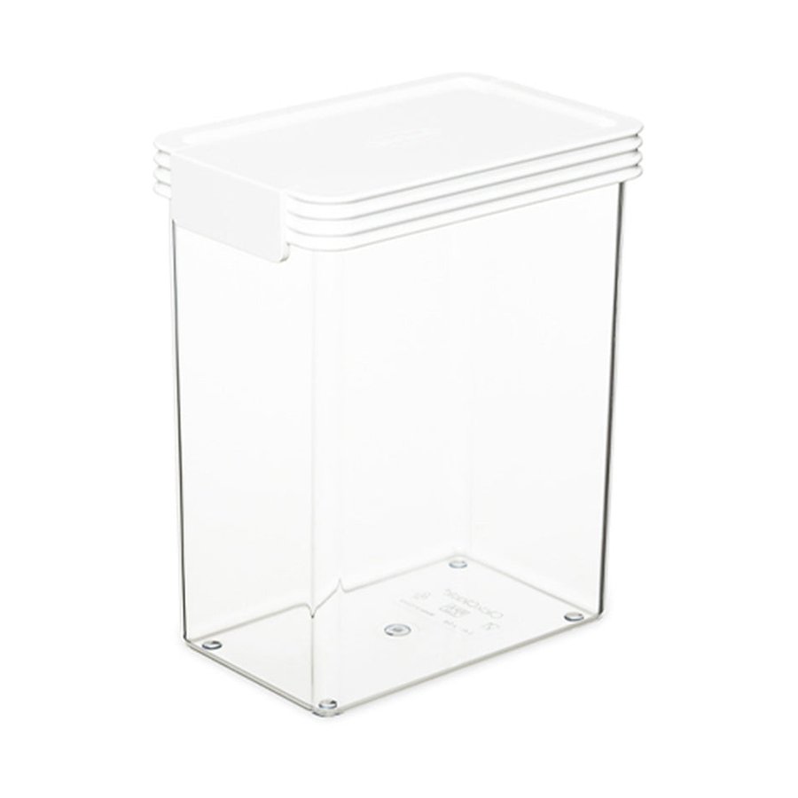 ClickClack Basics Tall 2.4L Pantry Storage Container Set of 4 White White