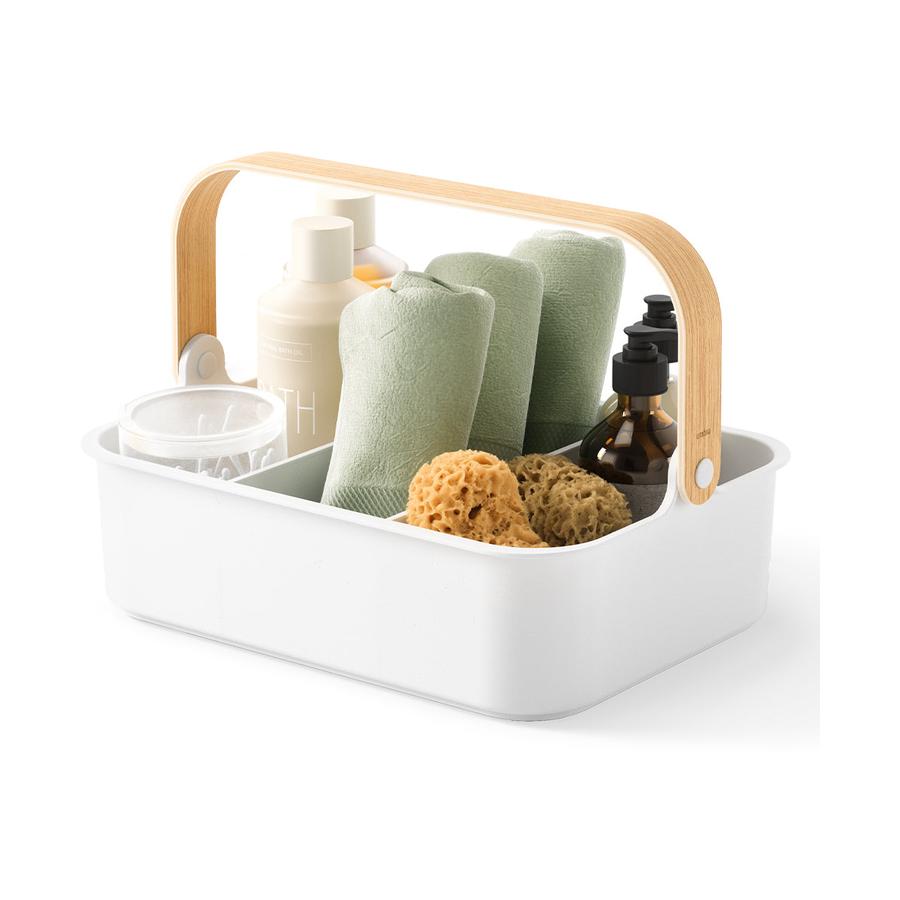 Umbra Bellwood Large Stackable Bin White/Natural White/Natural