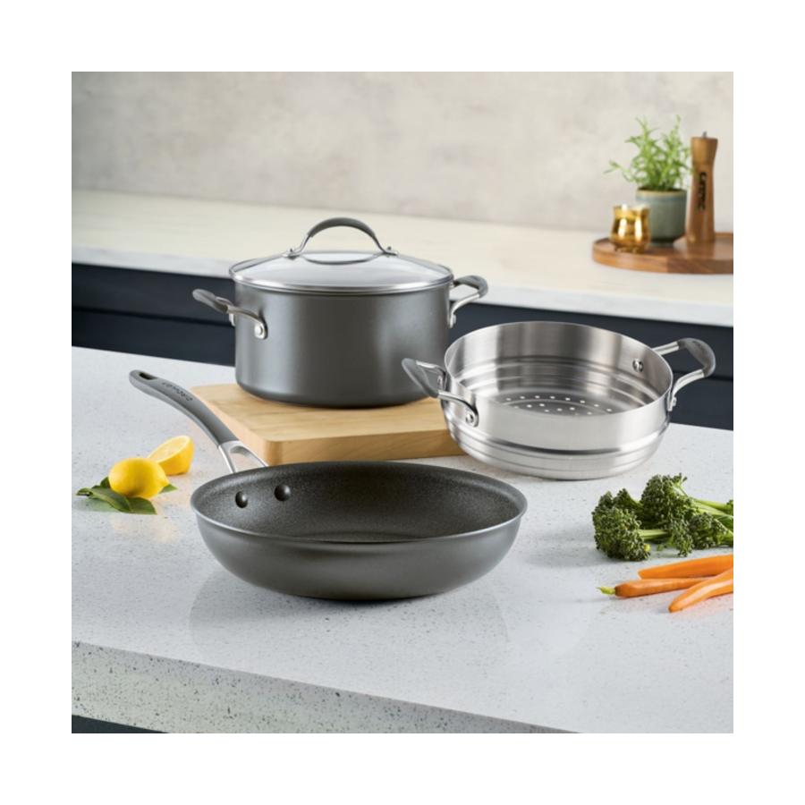 Circulon ScratchDefense A1 3 Piece Cookware Set Black Black