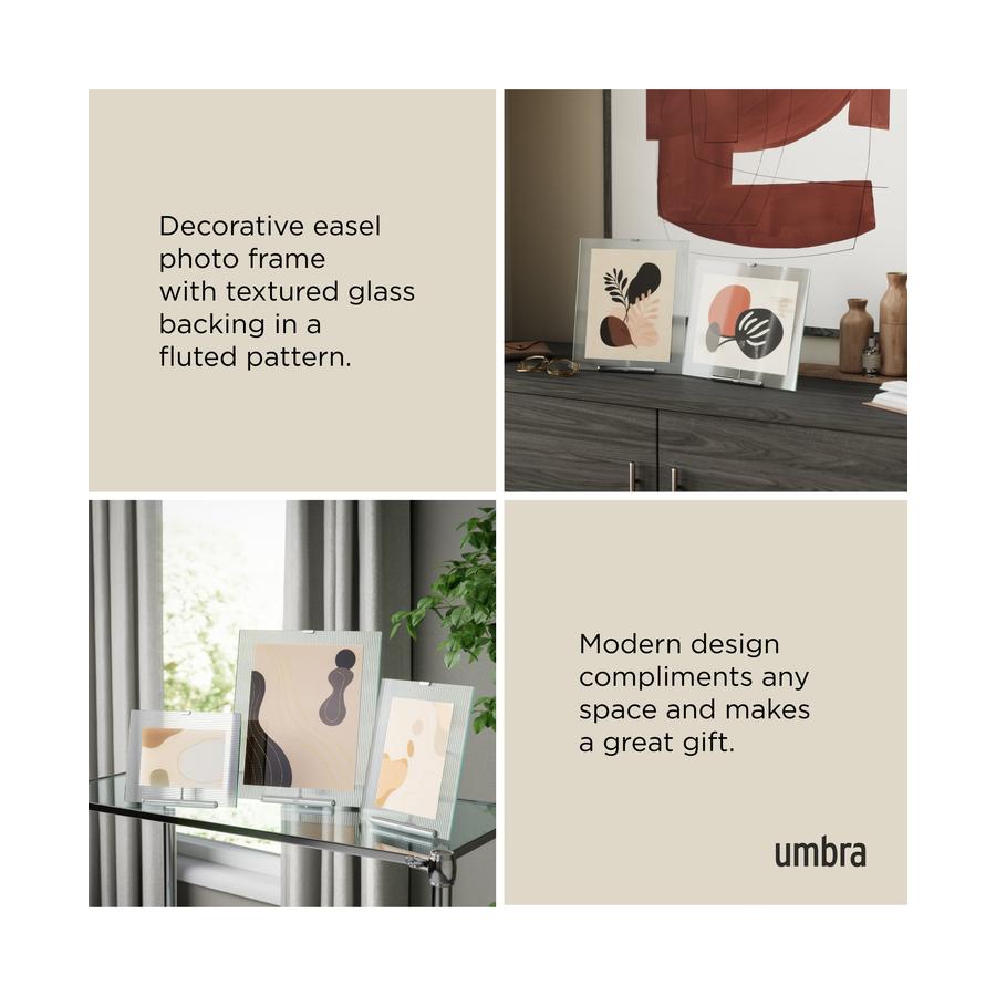 Umbra Flute 20 x 25cm Picture Frame Chrome Chrome