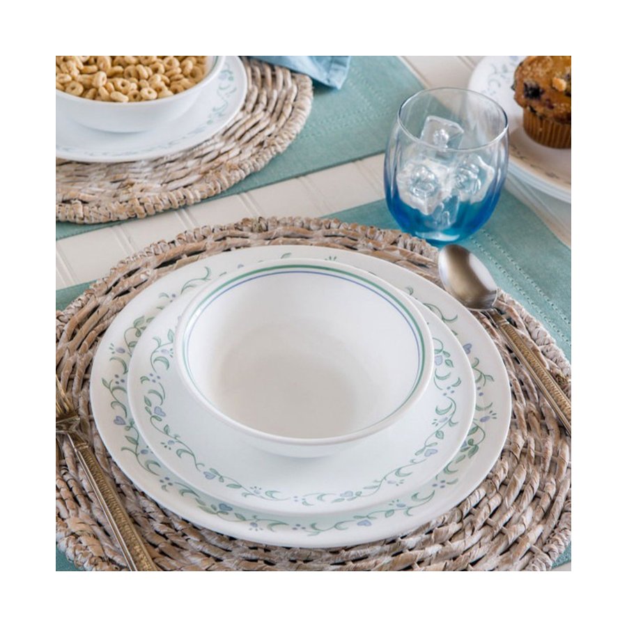 Corelle Country Cottage 12 Piece Dinner Set White White