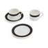 Mikasa Luxe Deco 200ml China Tea Cups & Saucers (Set of 2) Block Strip