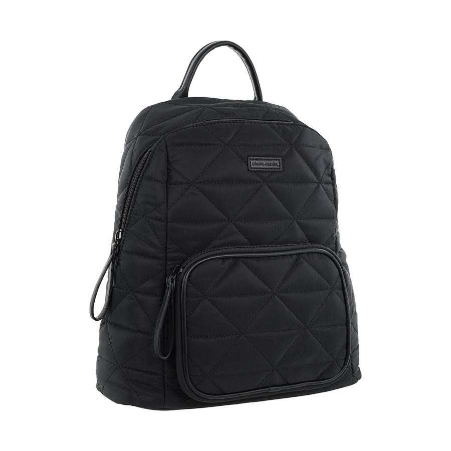 Pierre Cardin Dani Nylon Quilted Backpack Black Black